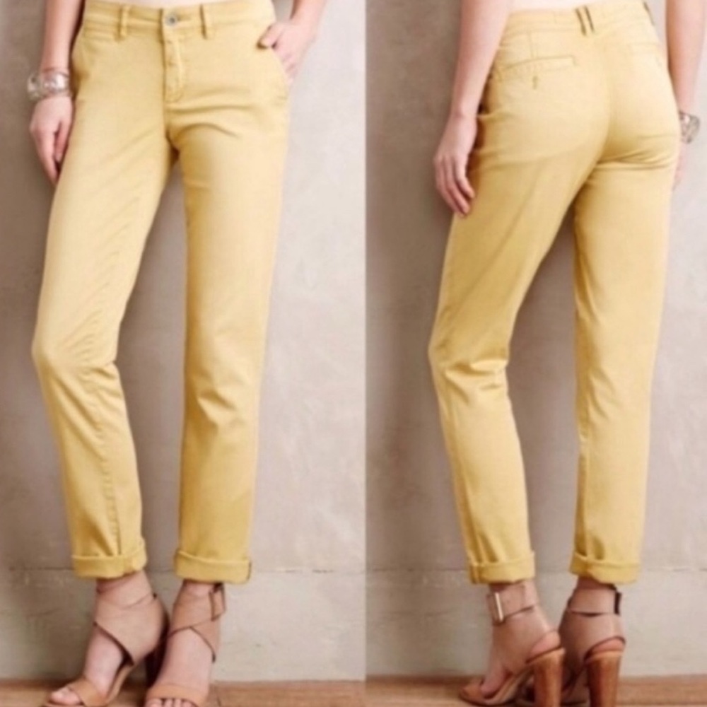 Anthropologie Pilcro Hyphen Jeans in Butter Yellow, Size 26